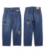 XLARGE EMBROIDERY RAVE DENIM PANTS | KENES