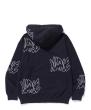 XLARGE ALLOVER LOGO ZIP HOODED SWEATSHIRT