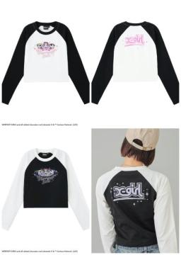 THE POWERPUFF GIRLS × X-girl RAGLAN L/S BABY TEE