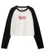 X-girl ROUGH MILLS LOGO RAGLAN L/S BABY TEE