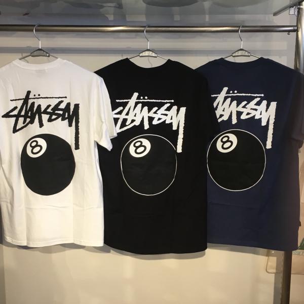 【新品】stussy Tシャツ　サイズL ブラック　8ボール