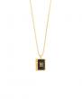 HUF BLACKLETTER LOCKET GOLD NECKLACE