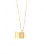 HUF BLACKLETTER LOCKET GOLD NECKLACE