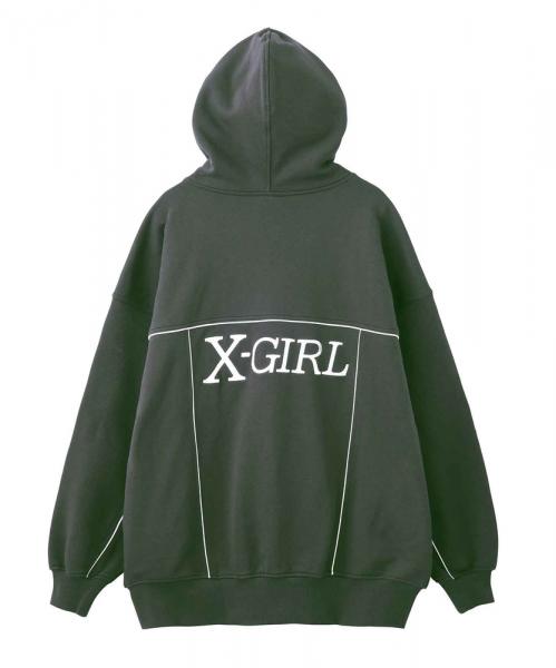 X-girl HOODED ZIP UP TRACK JACKET