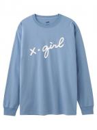 X-girl 3D CURSIVE LOGO L/S TEE