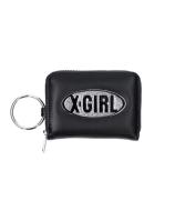 X-girl GLITTER OVAL LOGO COIN AND CARD CASE