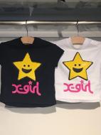 X-girl Stages スパンコールビッグキラッキーTシャツ