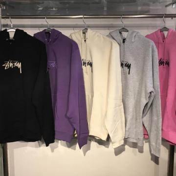 STUSSY STOCK LOGO HOODIE