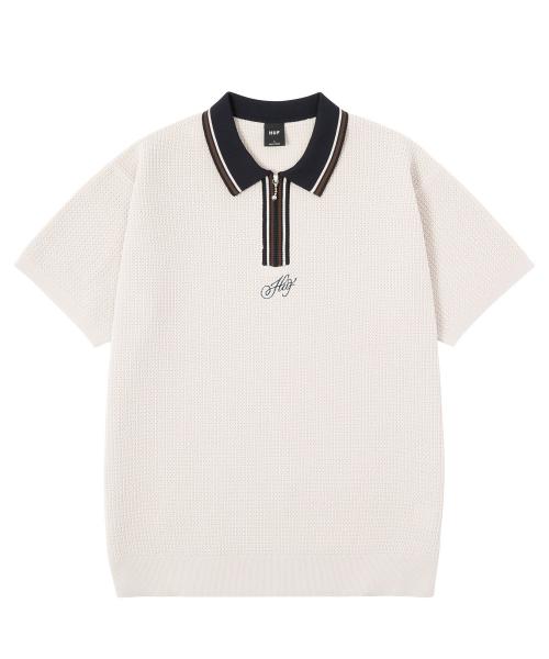 HUF CURSIVE SCRIPT ZIP POLO | KENES