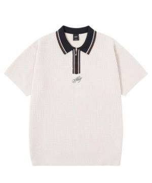 HUF CURSIVE SCRIPT ZIP POLO