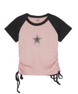 X-girl DOTTED STAR S/S RAGRAN BABY TOP