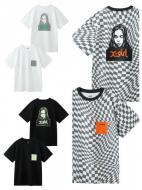 X-girl CHECKERED FACE S/S TEE