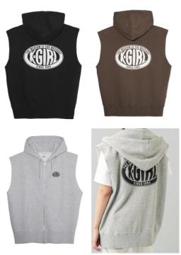 X-girl OVAL LOGO ZIP UP SWEAT VEST