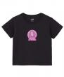 GLITTER CIRCLE BACKGROUND FACE LOGO S/S BABY TEE