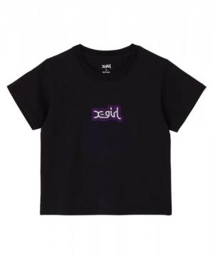 X-girl OUTLINE MILLS LOGO EMBROIDERY S/S BABY TEE