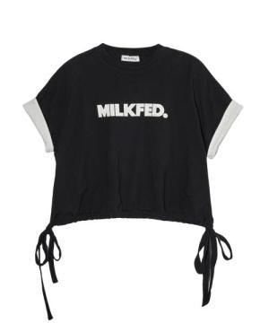 MILKFED. COLORED SLEEVE EDGE S/S TOP