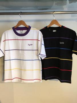 X-girl RAINBOW STRIPE S/S TEE