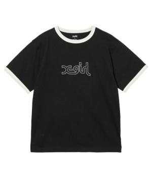 X-girl OUTLINE MILLS LOGO S/S RINGER TEE