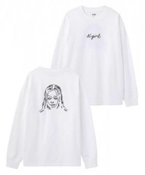 X-girl EMBROIDERED FACE L/S TEE