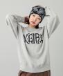 X-girl TRIBAL SHAPED LOGO PATCH CREWNECK SWEAT TOP