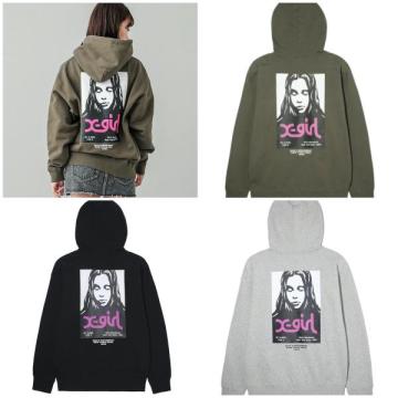 X-girl FACE POSTER SWEAT HOODIE