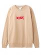 X-girl PATCHED MILLS LOGO CREW SWEAT TOP