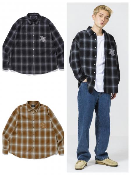 すみませんPATCHED FLANNEL SHIRT xlarge x-large - シャツ