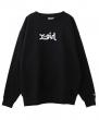 X-girl THICK RUBBER MILLS LOGO CREW SWEAT TOP