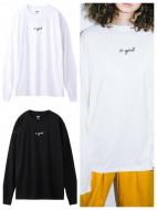 X-girl CURSIVE LOGO L/S TEE