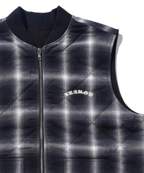 XLARGE OMBRE PLAID REVERSIBLE VEST