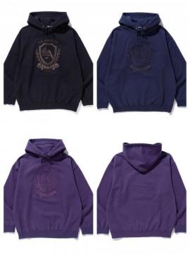 XLARGE EMBROIDERY CREST PULLOVER HOODED SWEAT