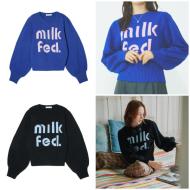 MILKFED LOGO KNIT TOP