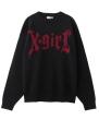 X-girl GOTHIC LOGO JACQUARD KNIT TOP