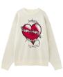 X-girl HEART BARBED WIRE JACQUARD KNIT TOP