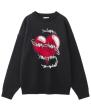 X-girl HEART BARBED WIRE JACQUARD KNIT TOP