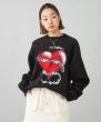 X-girl HEART BARBED WIRE JACQUARD KNIT TOP