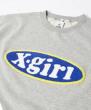 X-girl CHENILLE EMBROIDERY OVAL LOGO CREW SWEAT TO