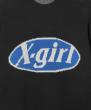 X-girl OVAL LOGO JACQUARD KNIT TOP