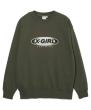 X-girl BICOLOR OVAL PATCH SWEAT TOP