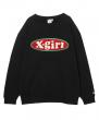 X-girl CHENILLE EMBROIDERY OVAL LOGO CREW SWEAT TO