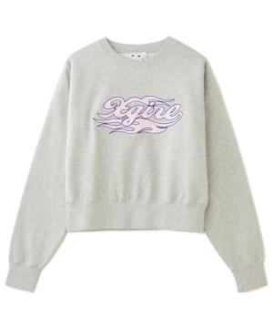 X-girl FLAME LOGO PATCH COMPACT SWEAT TOP