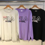 X-GIRL X FILA L/S TEE