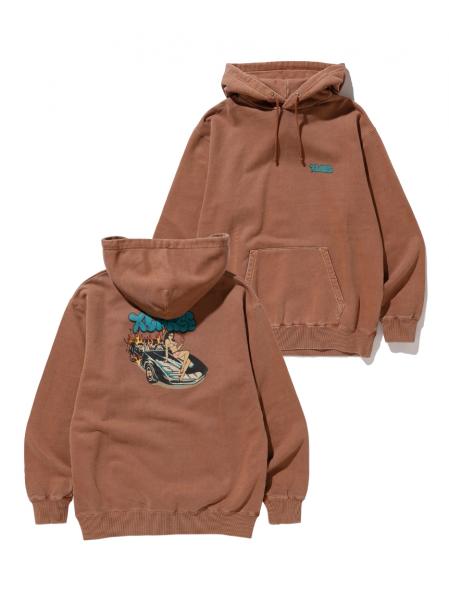 XLARGE PIGMENT BURN DOWN PULLOVER HOODED SWEAT