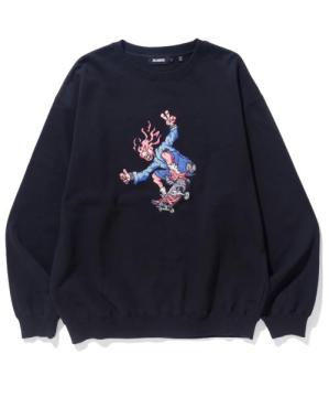 XLARGE BURNING MONSTER CREWNECK SWEATSHIRT